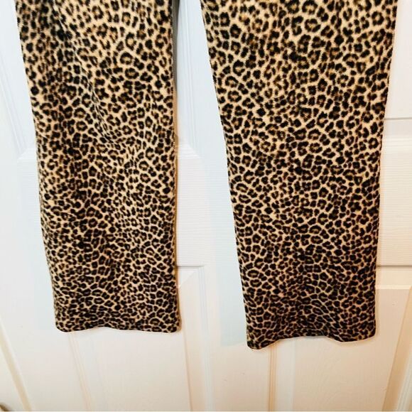 Gilligan & O'Malley Leopard Print Pull On Fleece Pajama Pants Brown Tan M - Picture 6 of 10